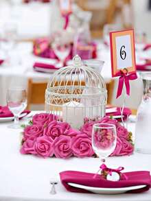 50朵2.8吋人造玫瑰花頭,散裝無桿假發泡玫瑰花,可用於手工藝、家居diy、情人節、婚禮花束、新娘派對中心裝飾、派對蛋糕裝飾、嬰兒淋浴、情人節背景裝飾 - Rose Red - 查看 4