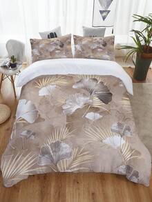 3 Pcs Seamless Printed Duvet Sets For Bedroom And Dormitory Soft Bedding (1 Set Of Duvet + 2 Sets Of Pillowcases, No Core) - Multicolor - View 4