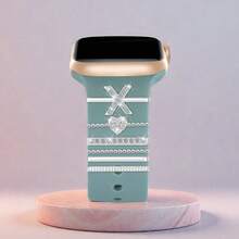 6入組硅膠帶裝飾環和alphabet Abc設計,兼容38mm蘋果手錶 - 彩色 - 查看 7