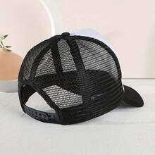 1PC Children's Mesh Seagull Baseball Cap, Casual Sunshade Breathable Cap For Boys - Black and White - View 3