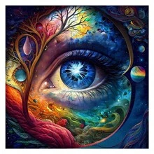 Colorful Magical World Wooden Puzzle Advanced Player Creative Gift Birthday Gift Party Game Decorative Painting - Multicolor - View 1