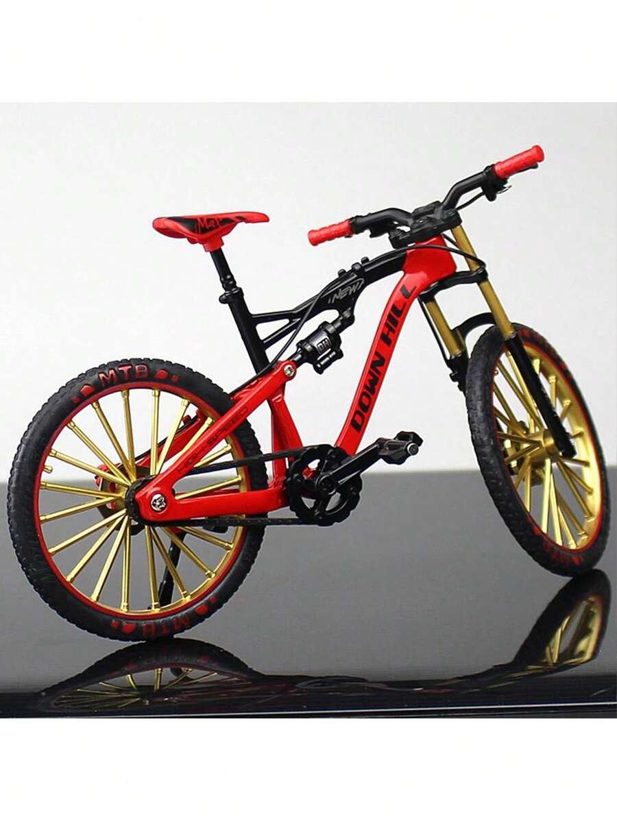 1:10 Scale Upgraded New Speed-Downhill Mountain Bike Model - Red - View 1