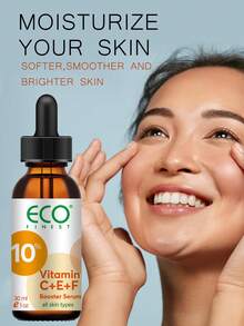 ECO FINEST 30毫升維他命c+e+f精華液,維他命c+e+f精華液是迄今為止我們最先進的創新,以三倍的維他命c、e和f超級助力皮膚。它具有強效但不刺激皮膚,能即時提亮肌膚 - 橘色 - 查看 8