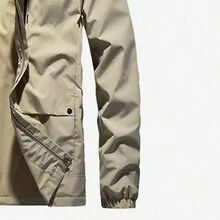 Men's Autumn/Winter Hooded Fleece Jacket For Training Running - Khaki - View 2