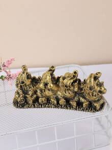 1只現代樹脂大象雕塑客廳裝飾品,可愛的花園動物工藝雕塑,微景觀,花園裝飾,室內/室外裝飾家用桌面裝飾擺件,客廳、臥室、餐廳的桌上飾品,現代家居裝飾 - 彩色 - 查看 1