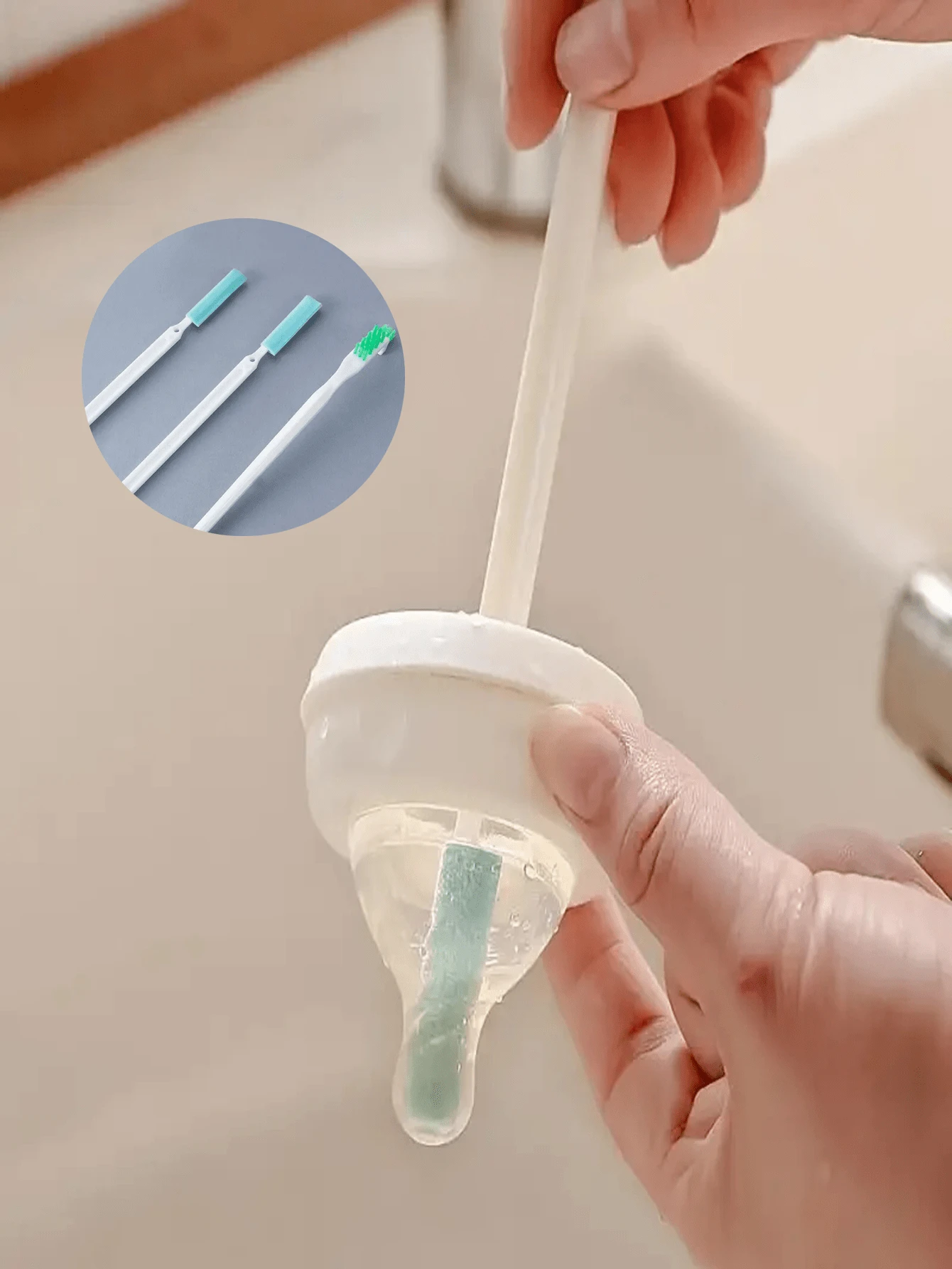 3pcs/Set Mini Window & Door Track Groove Gap Cleaning Brush Set, Practical Deep Detail Matt Cleaning Tool With Fine Handle, Suitable For Small Hole And Corner Space Like Bottle Cap, Grout, Ceramic Tile, Keyboard - Multicolor - View 1