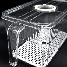 1pc Good Looking Horizontal Refrigerator Storage Box, Transparent Box With Handle And Timer, Storage Box With Drainage Tray, Stackable Fruit Vegetable Crisper, Food Storage Containers, Home Kitchen Utensil - Green - View 8