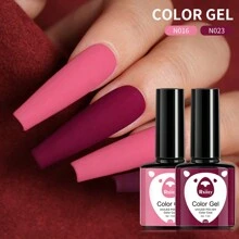 XEIJAYI 1pc 7.3ml Gel Nail Polish, French Nail Polish, Soak Off UV Light Cure Gel Polish, Art Design Manicure Salon DIY Salon Gel - 中紫紅色 - 查看 3