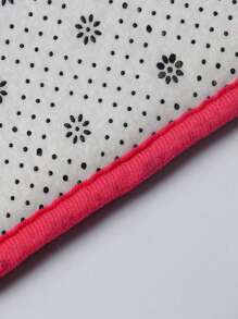 1 件情人節主題法蘭絨柔軟觸感浴地毯,玫瑰紅色,簡約風格,吸水防滑,適合浴室、臥室、客廳 - 玫紅色 - 查看 5