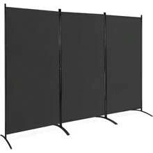 Screen, Room Divider For Privacy, Partition Made Of Fabric & Metal, Opaque Partition, Stable With Support Feet, Easy To Store, For Garden Balcony Office