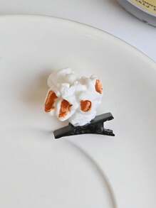 5pcs Women's Cute Popcorn Shaped Hair Clips For Adding Fun And Humor To Your Side Fringe - Multicolor - View 7