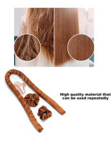 大型波浪捲髮器睡眠泡綿海綿無熱捲髮工具 - 棕色 - 查看 1