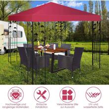 Replacement Roof For Pavilion, Pavilion Roof Pavilion Tarpaulin 3x3M Color Choice - Burgundy - View 4