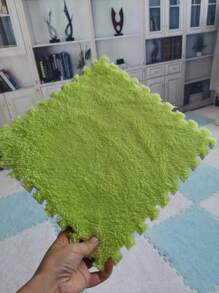 12 cái Sang trọng Bọt Nối Thảm trải sàn , Cửa sổ Tấm lót Chỗ ngồi Tấm lót , Khóa Thảm lông tơ Thảm , Bảo vệ Không trượt Thoải mái Chỗ ngồi Tấm lót Bọt Thảm trải sàn , Phòng ngủ Nệm Cửa sổ vịnh Em bé Đang bò Tấm thảm Có thể Và Denim mùa giặt Tấm lót , 11.8*11.8 - màu xanh lá - Xem 5