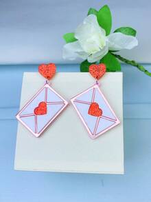 1對女士簡約時尚耳環,適合作為情侶禮物、女士禮物、朋友禮物、最好的朋友禮物 - 時尚 - 查看 5