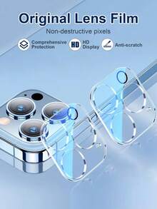 1 Miếng HD 3D Điện thoại Máy chụp hình Ống kính Màng bảo vệ , Chuyên nghiệp Phù hợp Đối với Mới nhất 3D Cong Sự bảo vệ Ly , Độ cứng cao Ly , Coverage hoàn toàn Không có , Đính kèm & , , Kích thước Tương thích với iPhone 11-15 Loạt - Trong sáng - Xem 2