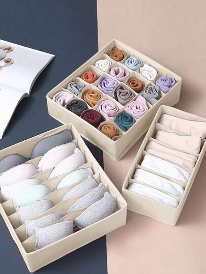 米色布制内衣收纳盒/袜子隔层收纳盒装饰品装饰节日装饰房间装饰家居装饰卧室装饰连衣裙裤子鞋子牛仔裤靴子裙子卧室、收纳盒、收纳盒、家居收纳、女式白色 T 恤、女式黑色裤子、女士冬装、连衣裙、女士冬装、优雅女装、女士白衬衫、长袖、女士白色连体裤、女士春装、女士春装、春季、春装、极简主义、夏季上衣