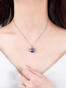 1件s925銀心跳圖形吊墜項鍊,適合女性日常佩戴,或作為朋友、長輩、情侶等贈送的禮物 - 心電圖 - 查看 7