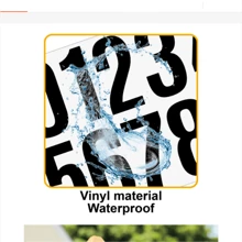 Large Size Numeric Stickers For Mailbox Identification, Goods Classification, Self-Adhesive Waterproof Labels - Green - View 3