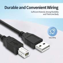 USB Druckerkabel, 1,35 M / 2,7 M / 4,5 M (4,4 / 8,8 / 14,7 Fuß), USB-Druckerkabel USB 2.0 Typ A Stecker auf B Stecker, Hochgeschwindigkeits-Scanner-Kabel für Canon, Epson, Lexmark, Xerox und mehr