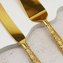 WINON 1 Conjunto De Faca E Pá De Bolo Fashion Rosa, Conjunto De Serviço De Sobremesa E Pastelaria, Adequado Para Festas De Casamento, Festas De Noivado, Celebrações De Aniversário