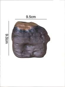 1pc Vintage Style Ceramic Flower Vase, Japanese Style Home Decoration For Dried Flowers And Hydroponic Plants - Black - View 2