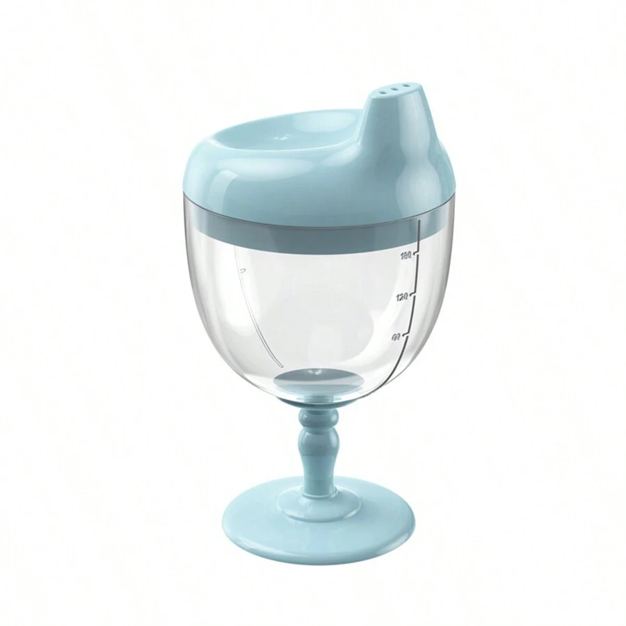 180ml Baby Plastic Tall Cup, Children Juice Cup, Milk Cup, Learning Drinking Cup, Anti-Fall - Blue - View 1