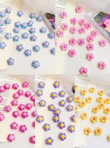 chenming 20pcs/Set Acrylic Double Color Floral Beads, Multicolor Options, Suitable For Daily & Holiday Diy Jewelry Making & Wholesale - 20pcs - View 8