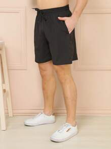 Men Shorts - 黑色 - 查看 4