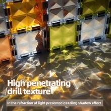 4d鑽石表面與彩色視窗磁性積木,早期教育的智力益智玩具,適合男孩和女孩。多種形狀,無盡的樂趣！ - 彩色 - 查看 6