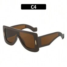 1pc New Arrival Square Frame Sunglasses, European And American Style, Anti-Uv Coating, Suitable For Outdoor Activities, Y2k Decorative Street Snap Glasses - Multicolor - View 16