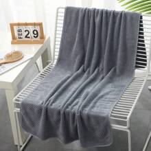 柔软珊瑚绒浴巾，大号 27.5x55.1 英寸浴巾，适合儿童和成人，吸水浴巾，适合海滩、家居和浴室，万圣节感恩节圣诞节礼物 - 黑色 - 查看 2