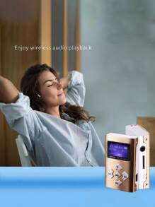 Pancoat 屏幕顯示鋁合金外殼運動迷你mp3播放器,帶tf卡插槽 - 金色 - 查看 4