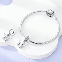 Silver Plated Charm White Balloon Unicorn Series Charm Bead Is Suitable For Diy Female Bracelet  Pendants - Silver - View 2