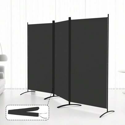 LUCKUP Room Divider, 6FT Tall Folding Privacy Screen Wall Dividers, Portable Privacy Screen Freestanding Room Divider For Room Separation, Included - Cover Strips