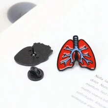 1個漫畫器官時尚合金胸針，掉油工藝，適用於醫生和護士服裝裝飾 - 彩色 - 查看 6