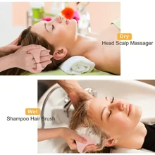 1入頭髮頭皮按摩洗髮刷矽膠頭部清洗器手持淋浴頭皮擦洗刷，去除頭皮屑，頭皮防止發癢/抓癢刷，淋浴刷，男女適用/寵物，柔軟矽膠頭皮按摩器頭髮刷梳，頭皮護理