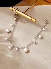 1入精緻閃亮甜美酷感珍珠鼻鍊,適用於派對、夜店或外出穿搭 - 彩色 - 查看 9