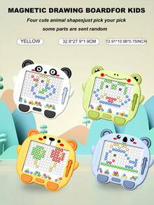 1入磁性畫板附有80個磁珠的兒童益智玩具,男女皆宜 - 綠色 - 查看 4