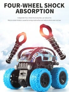 1pc Four-Wheel Drive Inertia Off-Road Vehicle Model Racing Sports Car Toy For Children, 360° Rotatable, Ideal For Boys As Gift - Blue - View 5