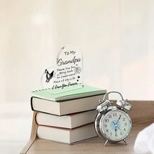 1入透明心形亞克力鑄牌,為爺爺的生日禮物、聖誕節禮物、感謝禮物、我的愛禮物、感恩節禮物、最佳溫馨禮物、新年快樂禮物、創意美學家庭辦公室裝飾禮物、桌上擺飾、紀念禮物、細緻禮物、藝術工藝裝飾禮物、新居入宅禮物、式亞克力紀念品禮物、感激禮物、桌上裝飾標誌/鑄牌 - 彩色 - 查看 9