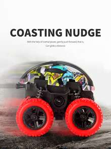 1pc Four-Wheel Drive Inertia Off-Road Vehicle Model Racing Sports Car Toy For Children, 360° Rotatable, Ideal For Boys As Gift - Blue - View 9