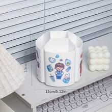 360-Degree Rotating Pen Holder With Large Capacity, Cute And Creative Desktop Stationery Organizer For Elementary Students, Multi-Functional Pen Case For Children, Girls And Boys, Home Office Desk Storage Rack For Pens And Other Stationery - Coral Pink - View 2