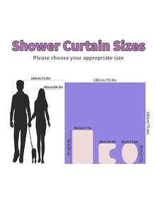 1pc Easter Egg Printed Simple Pattern Shower Curtain Or Mat, Bathroom Waterproof Shower Curtain Set With 12 Hooks - Multicolor - View 2