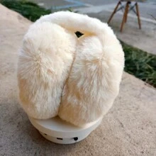 1pc Women's Bohemian Stretchy And Thickened Ear Warmer For Outdoor Activities In Autumn And Winter, Random Color - White - View 7