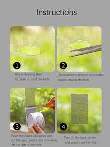 1卷窗網修復貼紙,防蚊窗網修復膠帶,適用於家居 - 彩色 - 查看 5