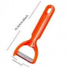 2 包蔬菜削皮器碳钢刀片 2 包，削皮器，土豆苹果蔬菜削皮器适用于厨房，水果蔬菜削皮器适用于土豆胡萝卜黄瓜 - 桔色+灰綠色 - 查看 3