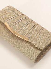 1pc Light Coffee Color Handbag, Four Seasons Fashionable & Elegant, Lightweight Luxurious & Shiny, Versatile Design, Suitable For Sexy Forest Lady Style, Festival Gifts, Women's College Daily Commuting Clothes, Bridal Wedding Gift - Yellow - View 3