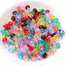 100Pcs/Set Transparent Color Pony Beads For Jewelry Making Cute Hair Beads For Crafts Beading Supplies DIY Arts & Crafts Materials For Jewelry Making - Pony Beads - View 1