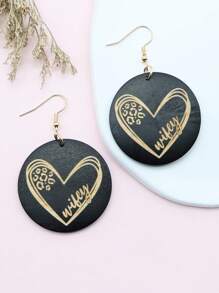 木盤刻有媽媽、娜娜、老師、阿姨、妻子、rn 吊墜耳環,送給母親、奶奶、阿姨、妻子和護士的禮物 - Earring - 查看 15